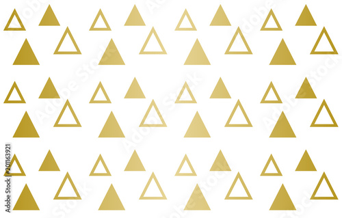 Golden Triangle Pattern. Cute Decoration Pattern. Vector.