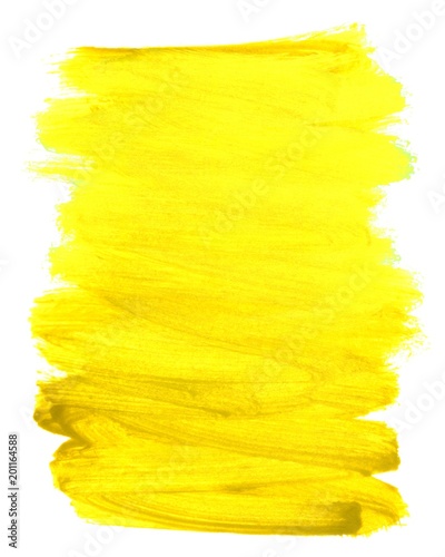 Unordentlich gemalte Farbfläche gelb