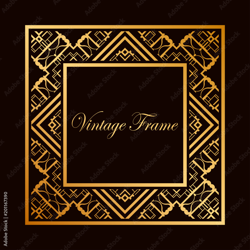 Obraz premium Art Deco frame border