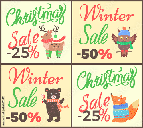 Christmas Sale -25 Collection Vector Illustration