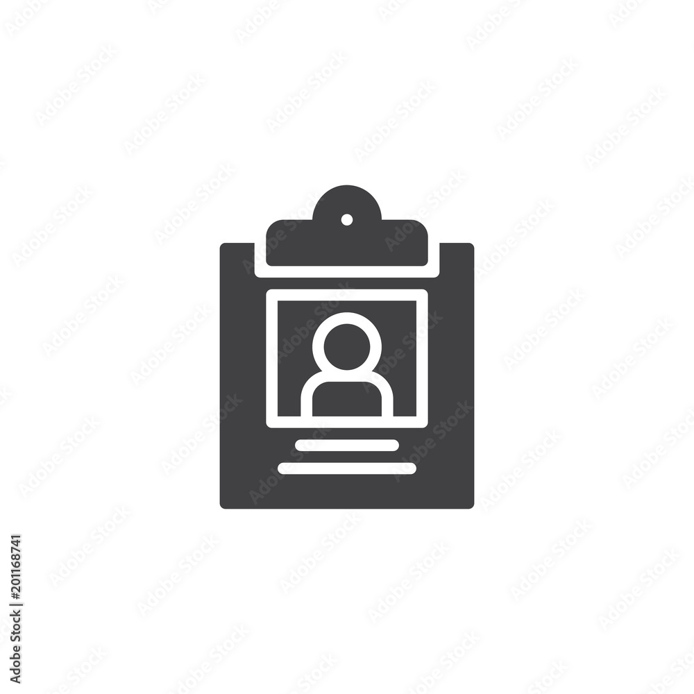 ID card vector icon. filled flat sign for mobile concept and web design. Badge simple solid icon. Symbol, logo illustration. Pixel perfect vector graphics ID card vector icon. filled flat sign for mobile concept and web design. Badge simple solid icon. Symbol, logo illustration. Pixel perfect vector graphics