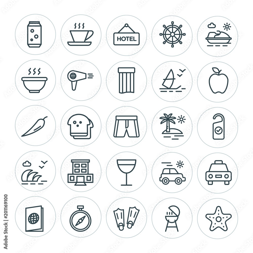Modern Simple Set of food, hotel, drinks, travel Vector outline Icons. ..Contains such Icons as marine, trip, journey, breakfast, cab and more on white background. Fully Editable. Pixel Perfect Modern Simple Set of food, hotel, drinks, travel Vector outline Icons. ..Contains such Icons as marine, trip, journey, breakfast, cab and more on white background. Fully Editable. Pixel Perfect
