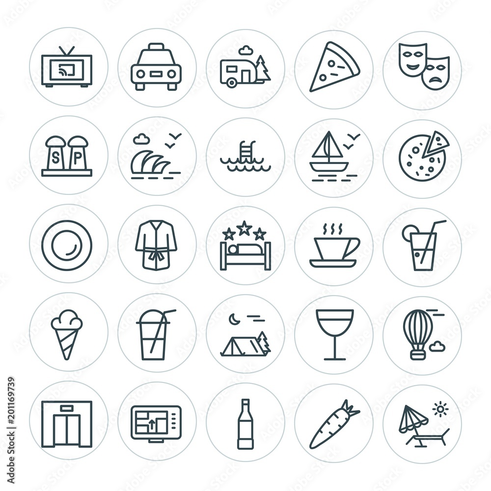 Modern Simple Set of food, hotel, drinks, travel Vector outline Icons. ..Contains such Icons as movie, trailer, television, lift, street and more on white background. Fully Editable. Pixel Perfect Modern Simple Set of food, hotel, drinks, travel Vector outline Icons. ..Contains such Icons as movie, trailer, television, lift, street and more on white background. Fully Editable. Pixel Perfect