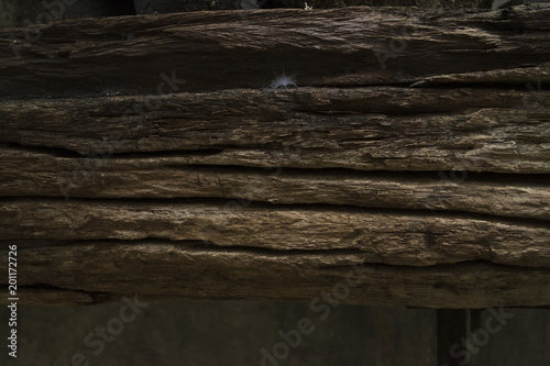 Background and texture of dark brown wooden.