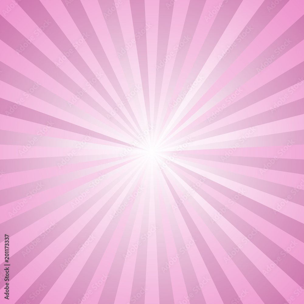 Gradient abstract star burst background - retro vector graphic design from radial striped rays in pink tones Gradient abstract star burst background - retro vector graphic design from radial striped rays in pink tones