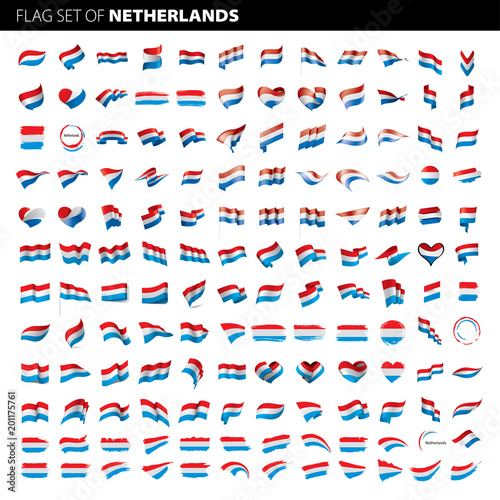 Netherlands flag, vector illustration