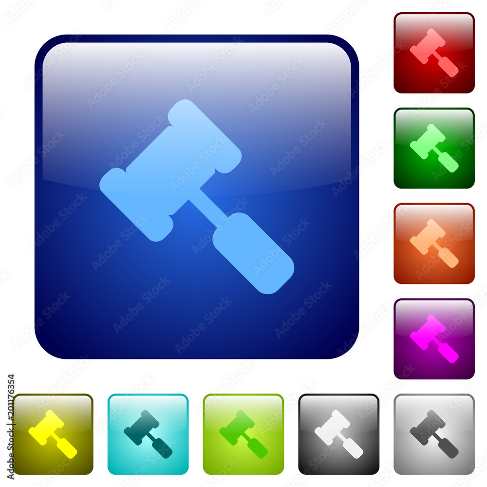 Judge hammer color square buttons Judge hammer color square buttons