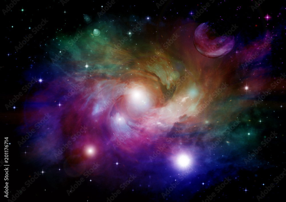 galaxy in a free space galaxy in a free space