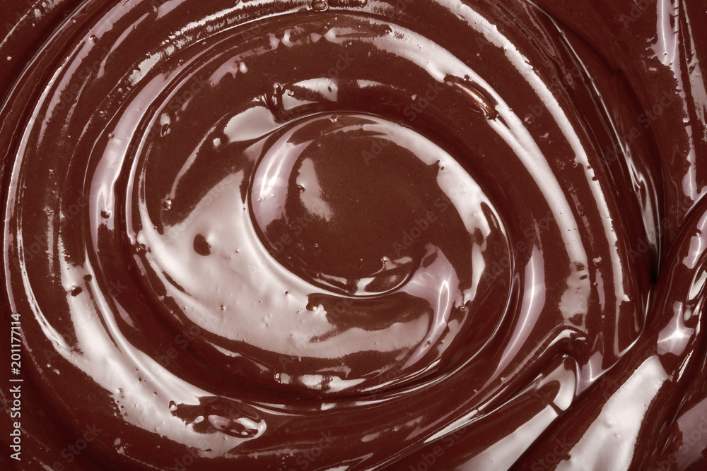Melted chocolate swirl as a background closeup Melted chocolate swirl as a background closeup