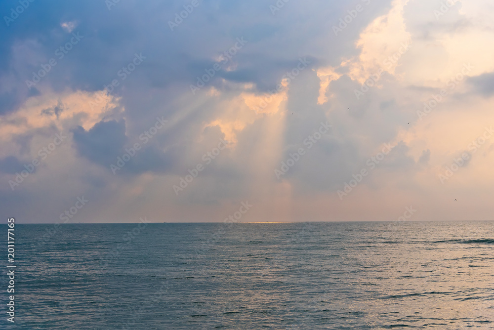 Beautiful sunrise on the sea at Thailand. Beautiful sunrise on the sea at Thailand.