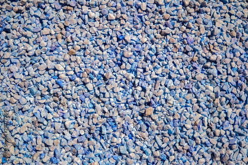 Blue small colored gravel