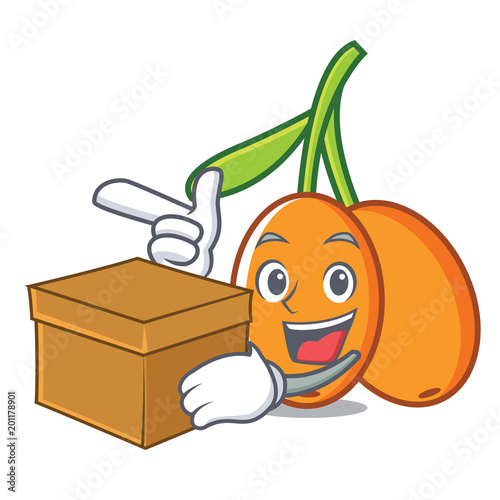 With box buckthorn character cartoon style