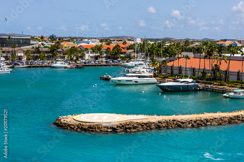 Helicopter Pad in Yacht Harbor