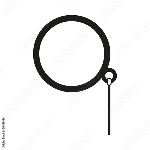 Black and white monocle silhouette photo