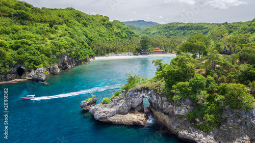 Crystal bay tropical beach in Indonesia