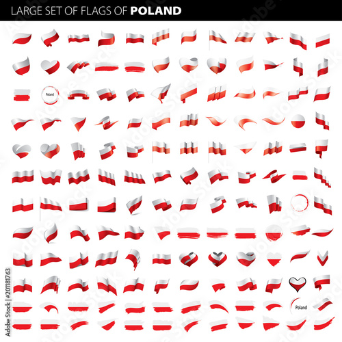 Poland flag, vector illustration