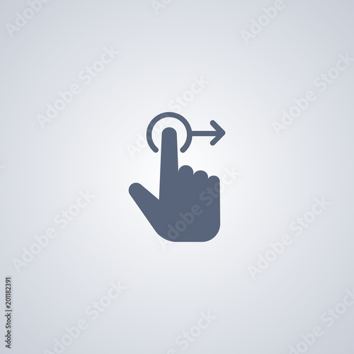 Gesture touch scroll right icon