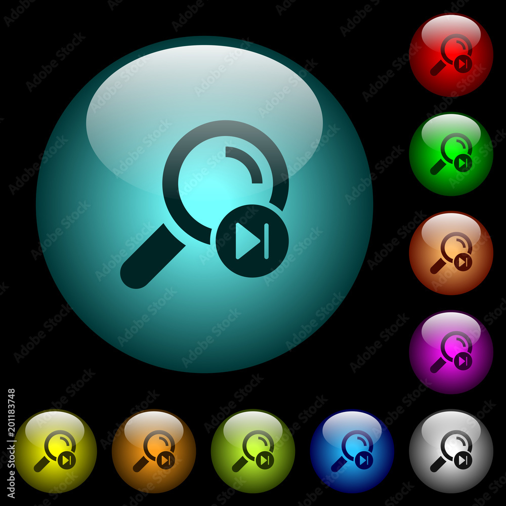 Find next search result icons in color illuminated glass buttons Find next search result icons in color illuminated glass buttons