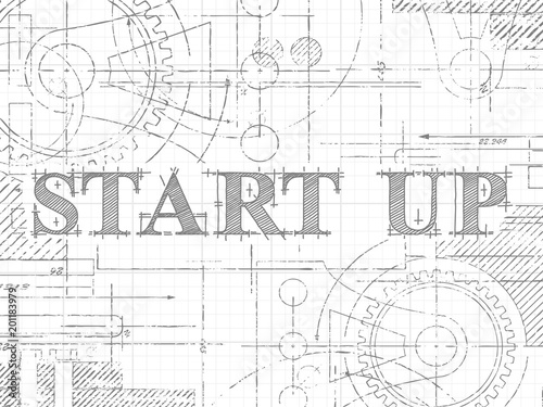Start Up Graph Paper Tech Drawing