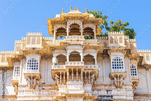 Detail of Udaipur city palace.