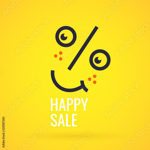 Vector illustration on the subject of Sales in the store.