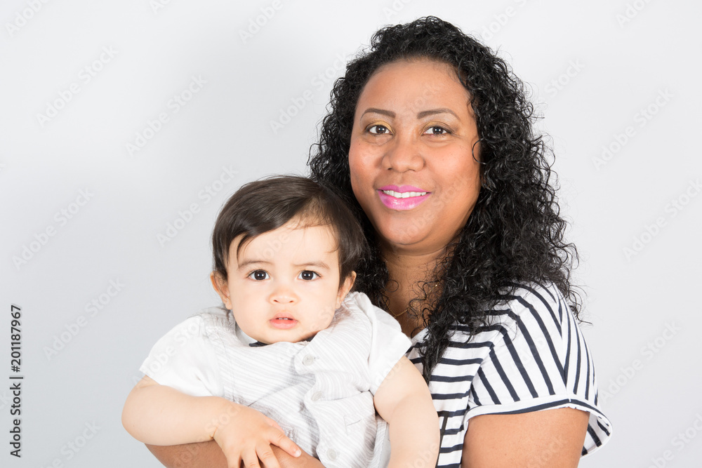 portrait smiling single mother with baby kid child mixed race with american mother portrait smiling single mother with baby kid child mixed race with american mother