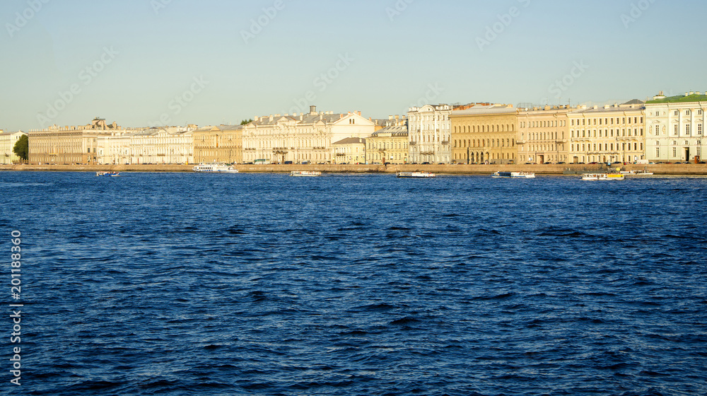Saint Petersburg. Russia. August, 2015: View of the river Neva on a summer day