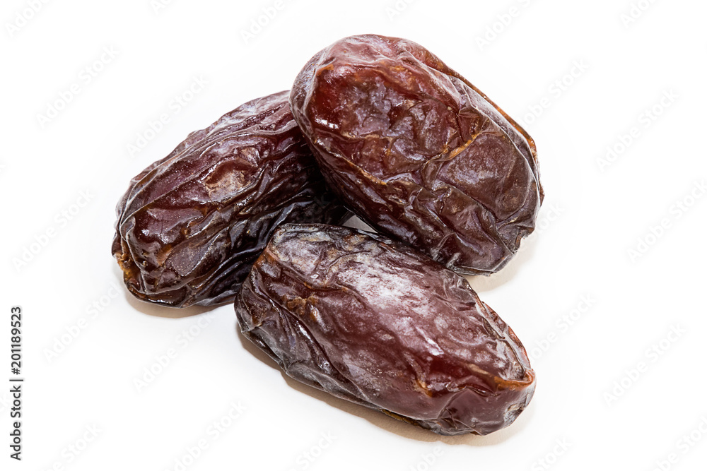 High quality dats on white background (fruits of date palm Phoenix dactylifera) High quality dats on white background (fruits of date palm Phoenix dactylifera)