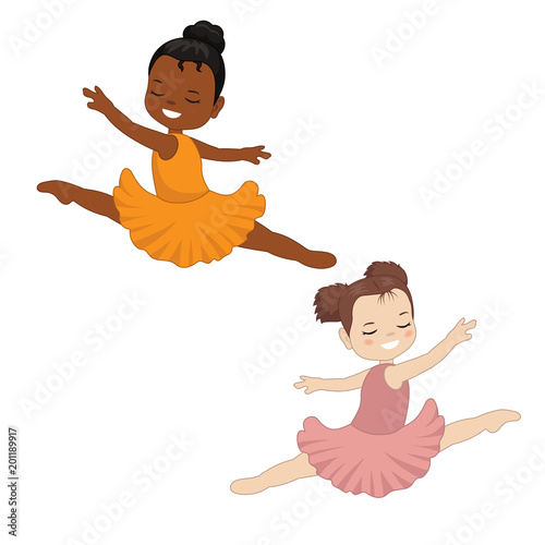 Little ballerina dancing