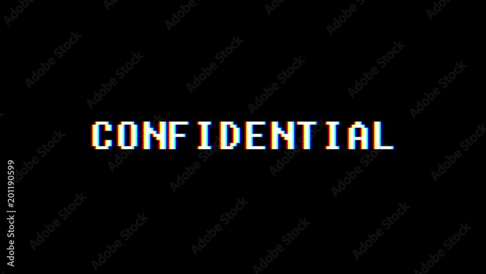 retro videogame CONFIDENTIAL text computer old tv glitch interference noise screen animation seamless loop New quality universal vintage motion dynamic animated background colorful joyful video retro videogame CONFIDENTIAL text computer old tv glitch interference noise screen animation seamless loop New quality universal vintage motion dynamic animated background colorful joyful video