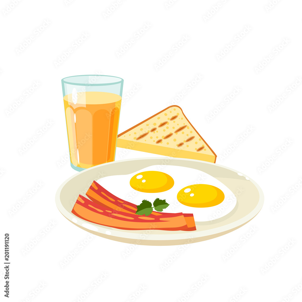 Breakfast Plate Cartoon