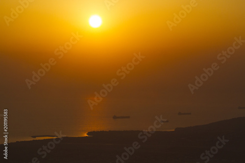 Gelendzhik Bay in sunset