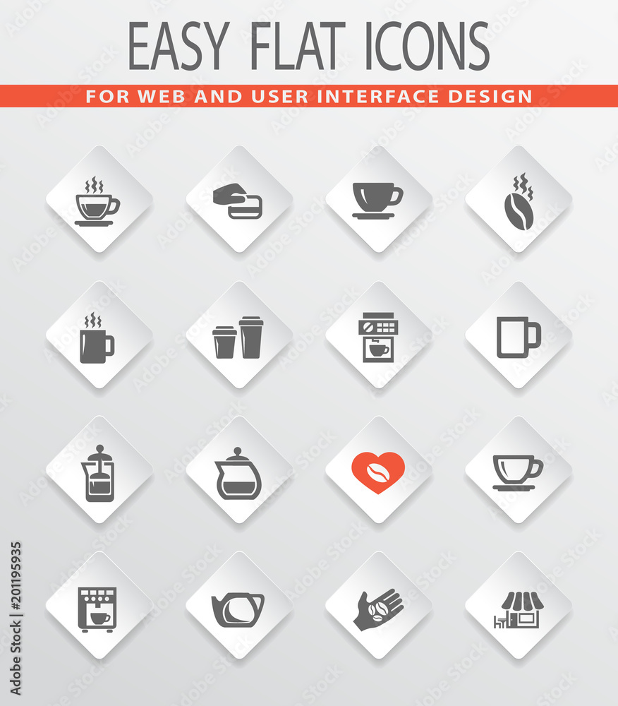 Coffee icons set Coffee icons set