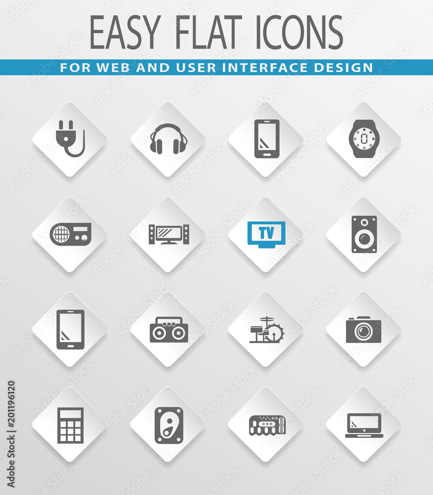 Devices icons set Devices icons set