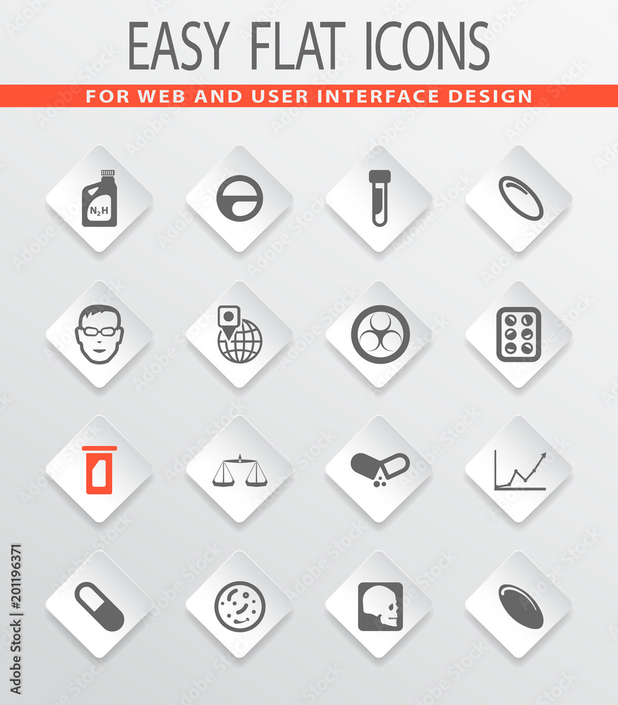 Faculty of biology icons set Faculty of biology icons set