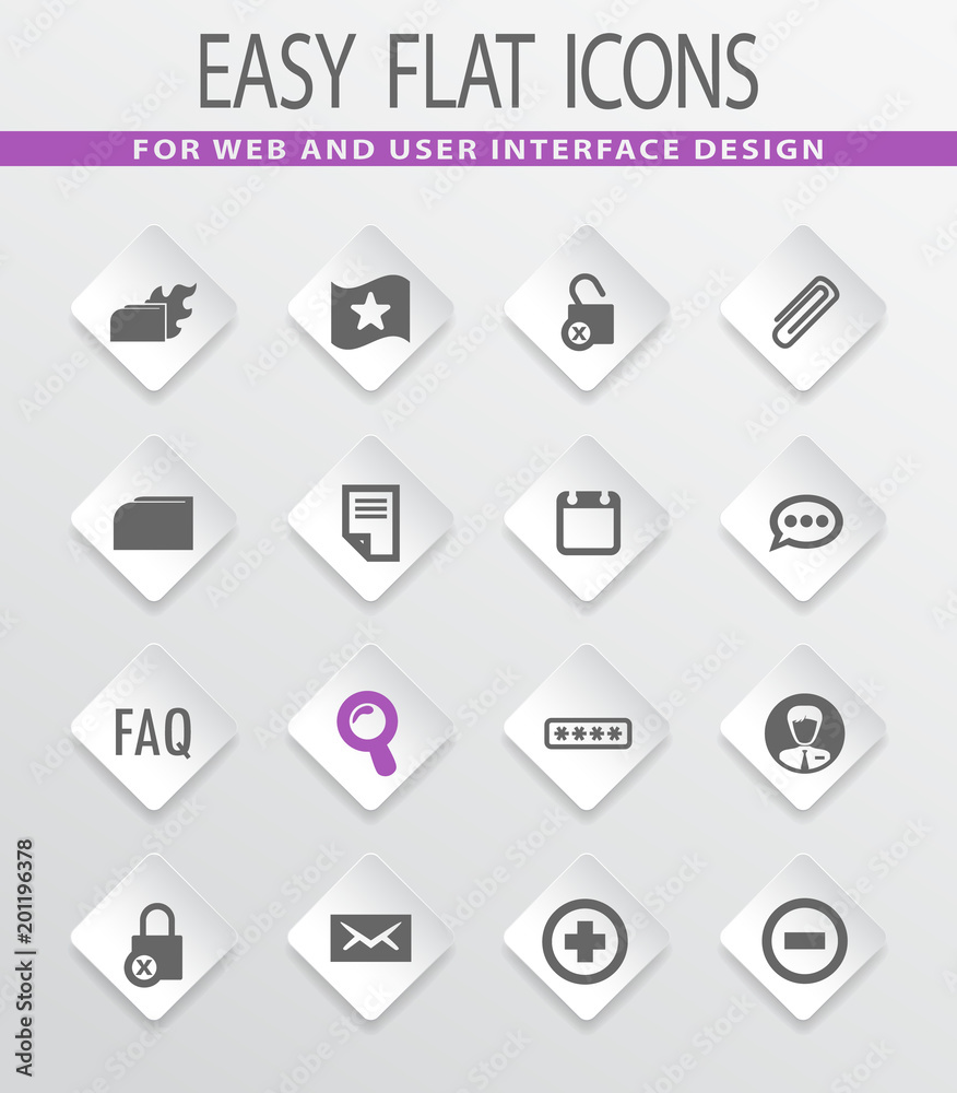 Forum interface icons set Forum interface icons set
