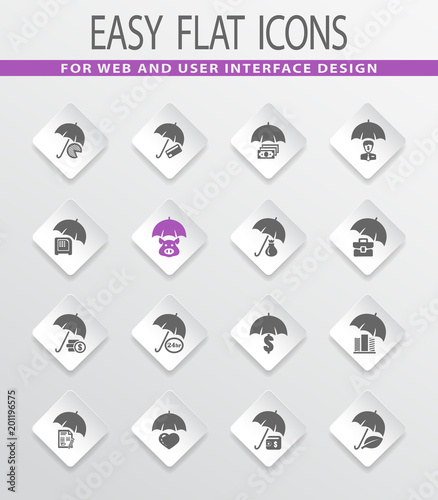 Insurance icons set