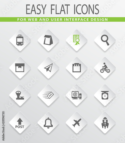 Post service icons set