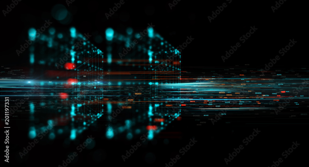 Obraz premium Block chain network/Abstract technology background. Block chain network concept , Distributed register technology , Block chain line of participant chain