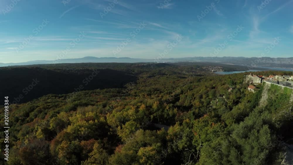 Aerial view of forests on Krk Island Aerial view of forests on Krk Island