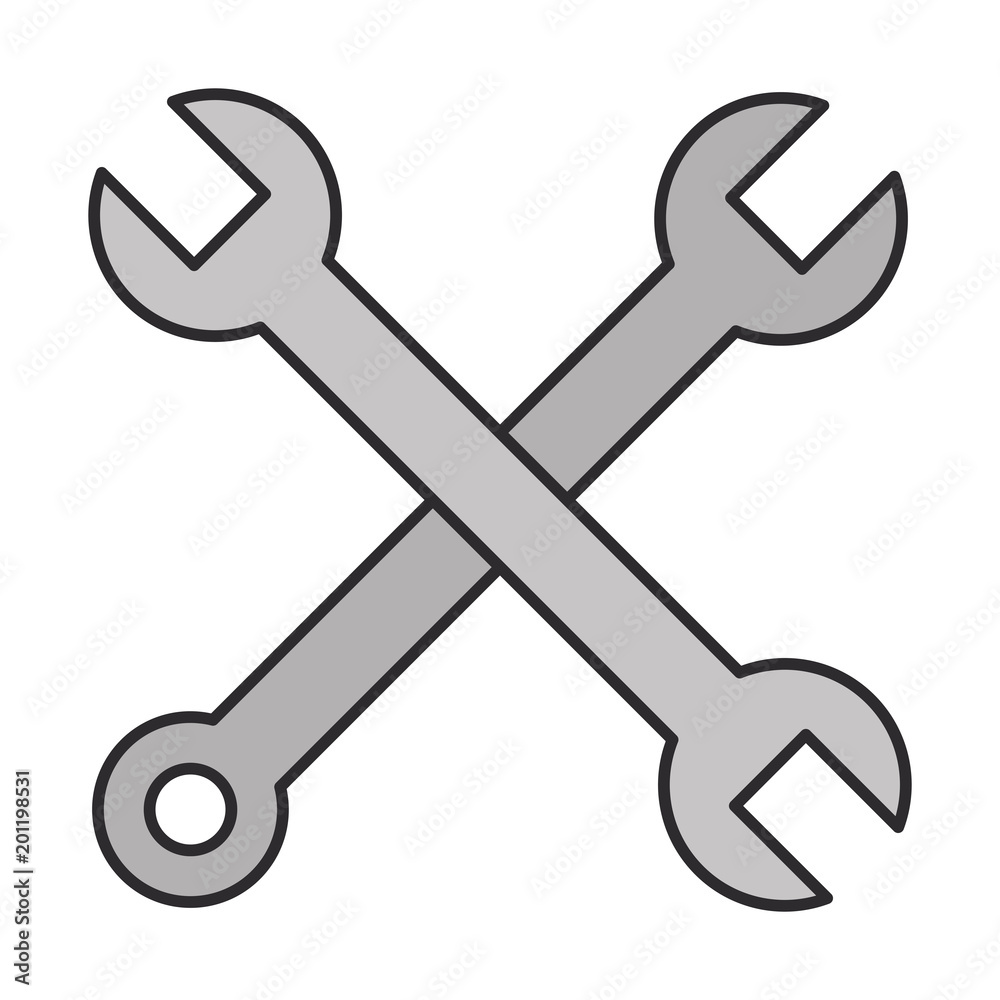 wrench keys crossed isolated icon vector illustration design wrench keys crossed isolated icon vector illustration design