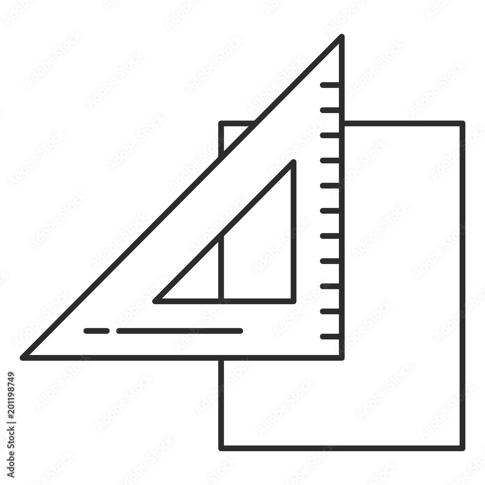 rule school supply with paper vector illustration design rule school supply with paper vector illustration design