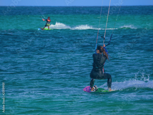 have fun on the waves with kitesurf.fuerteventura, canary islands
