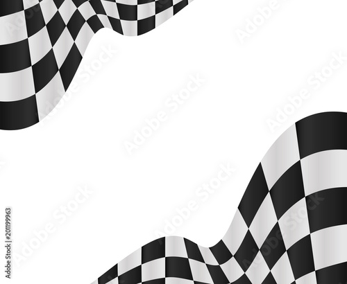 checkered flag background vector race design