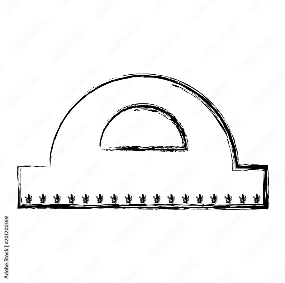 protractor rule school supply vector illustration design protractor rule school supply vector illustration design