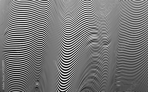 black and white stripe line pattern abstract graphic optical art
