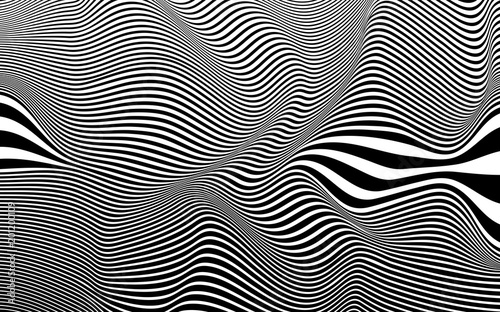 black and white stripe line pattern abstract graphic optical art © am54