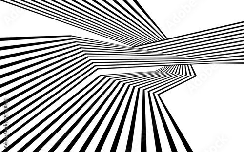 black and white stripe line abstract graphic optical art
