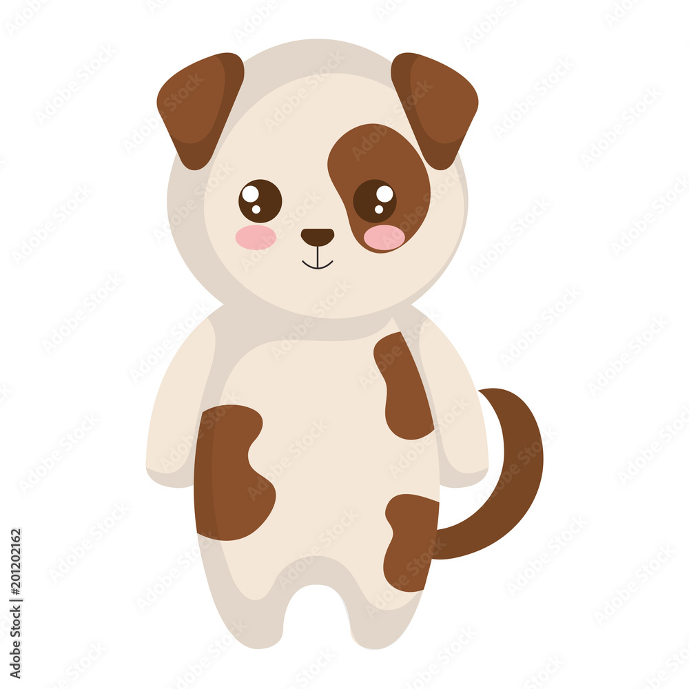 Obraz premium cute and little dog character vector illustration design
