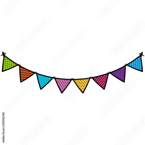 garlands party decorative isolated icon vector illustration design
